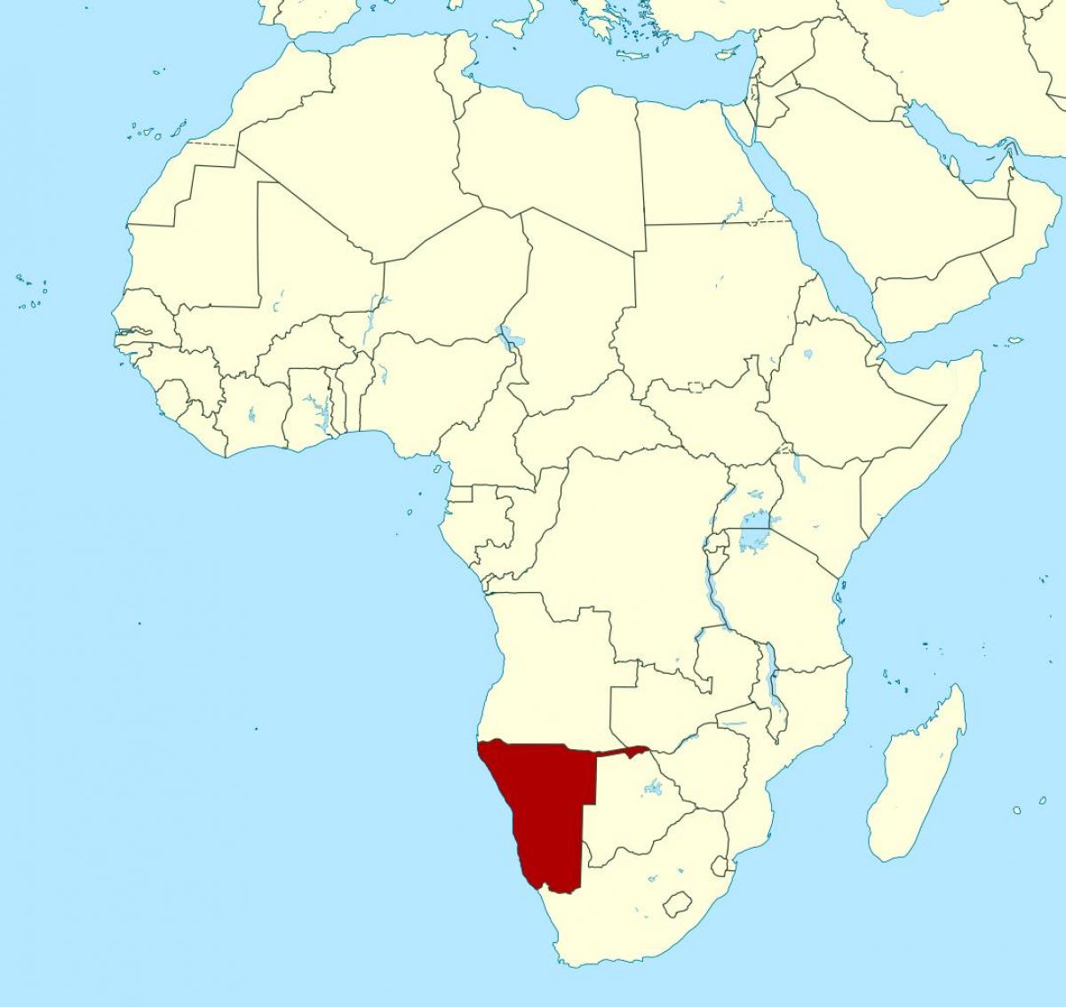 แผนที่ของแอฟริกานามิเบีย name